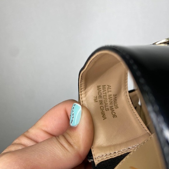 IMAN | Floral Black Wedges‎ 7 Womans Strappy - Picture 5 of 7